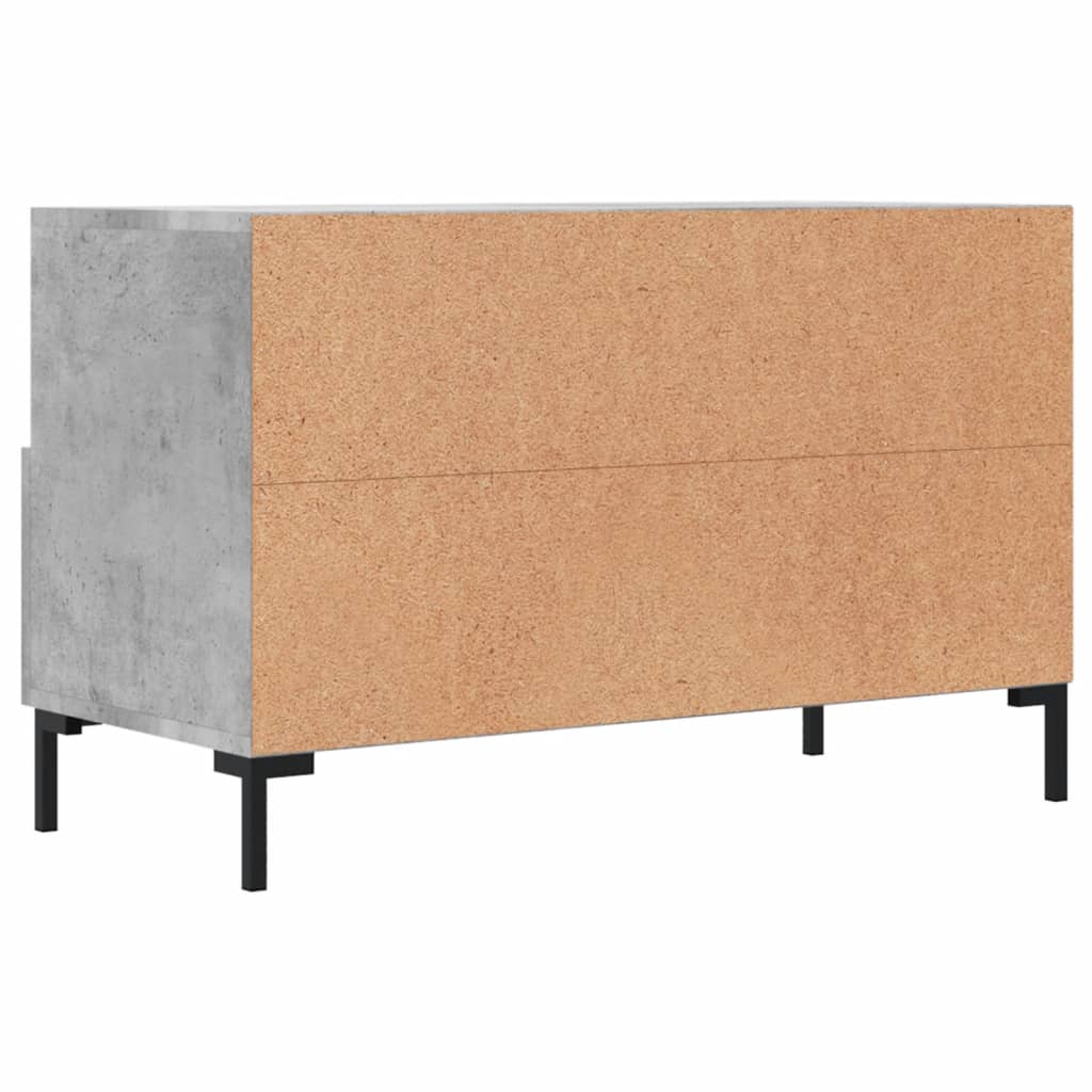 Meuble TV Gris béton 80x36x50 cm Bois d'ingénierie - XIOS