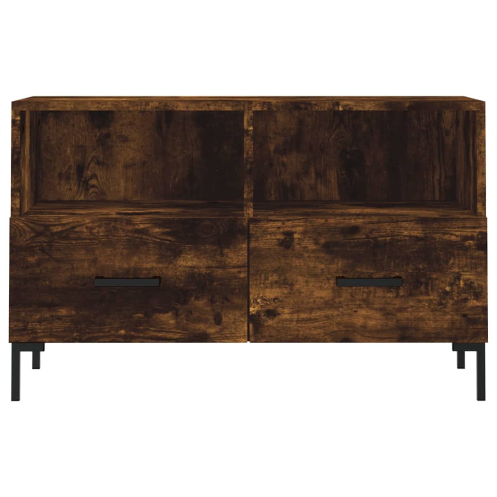Meuble TV Chêne fumé 80x36x50 cm Bois d'ingénierie - XIOS