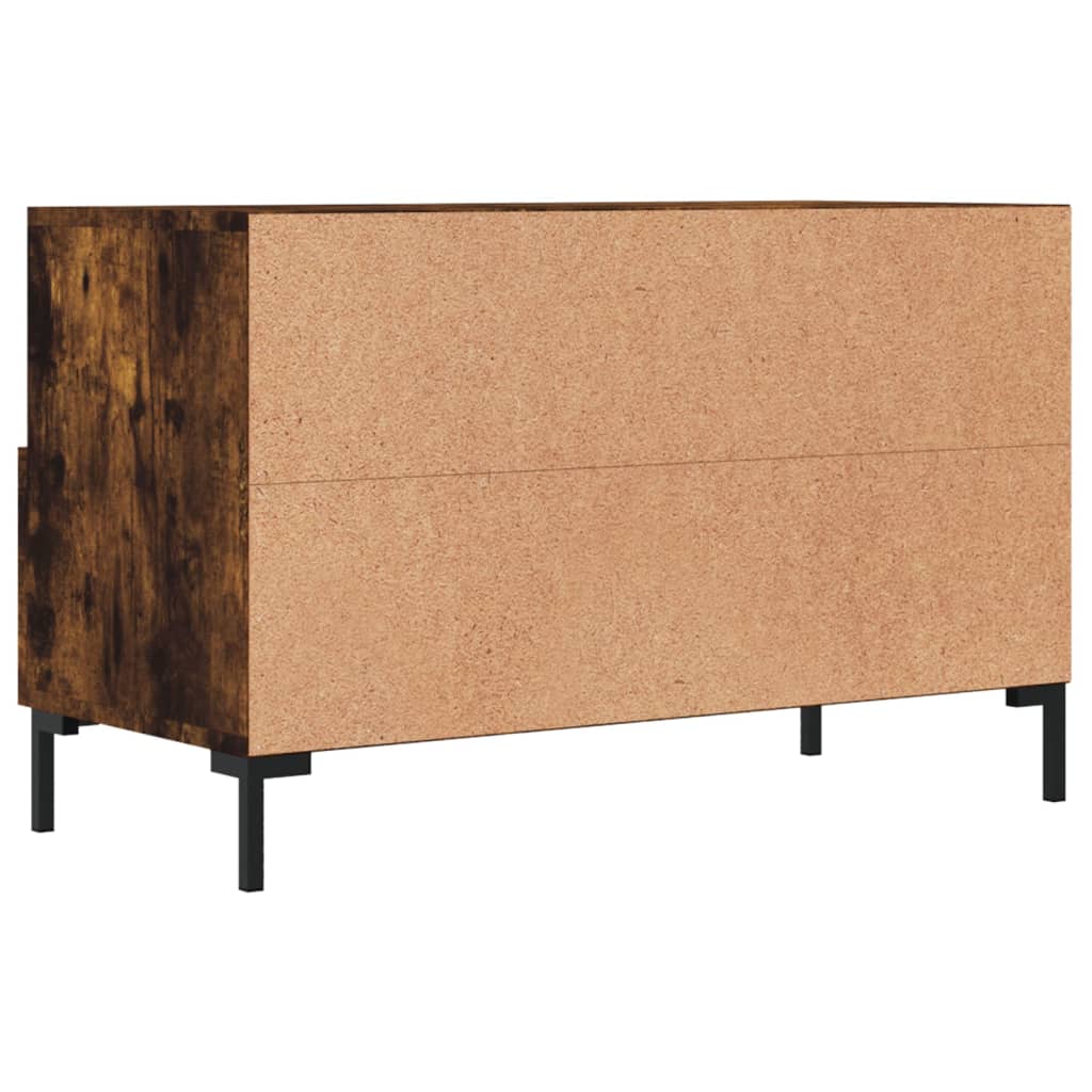 Meuble TV Chêne fumé 80x36x50 cm Bois d'ingénierie - XIOS
