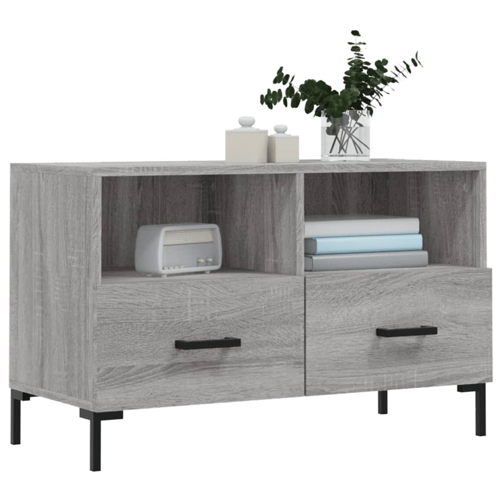 Meuble TV Sonoma gris 80x36x50 cm Bois d'ingénierie - XIOS