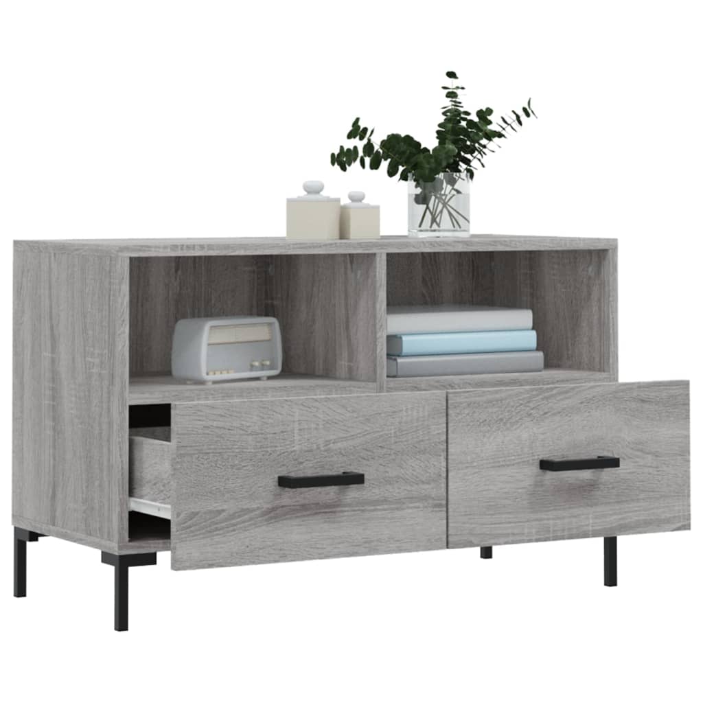 Meuble TV Sonoma gris 80x36x50 cm Bois d'ingénierie - XIOS