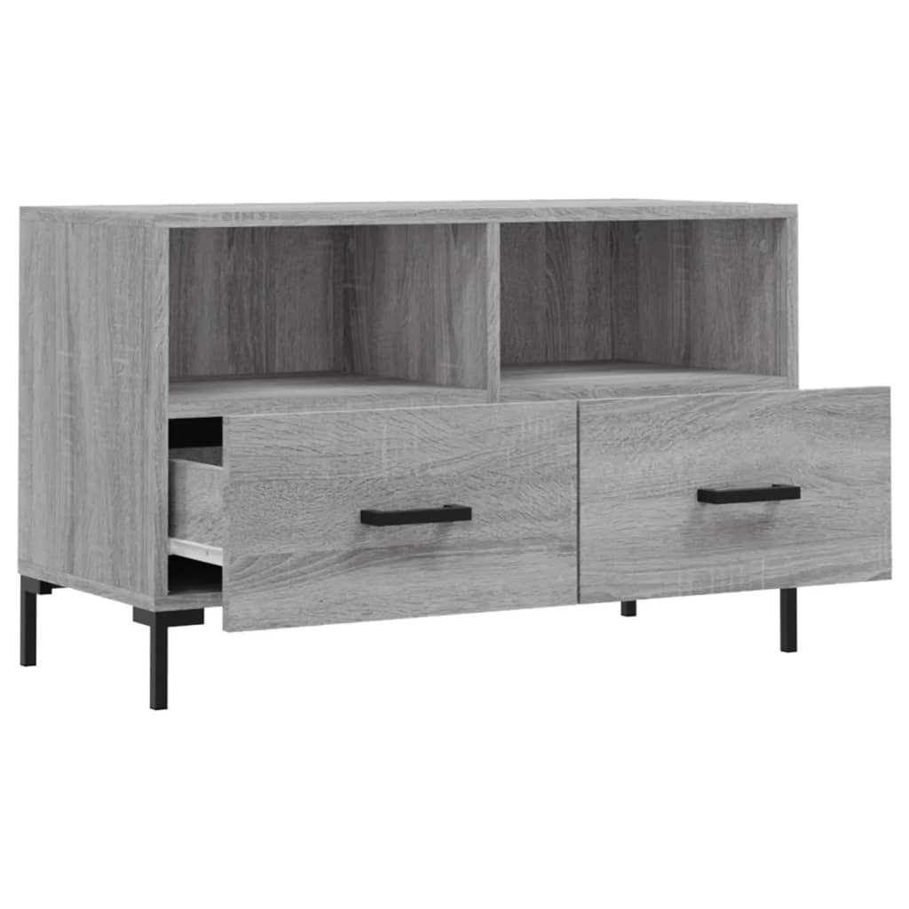 Meuble TV Sonoma gris 80x36x50 cm Bois d'ingénierie - XIOS