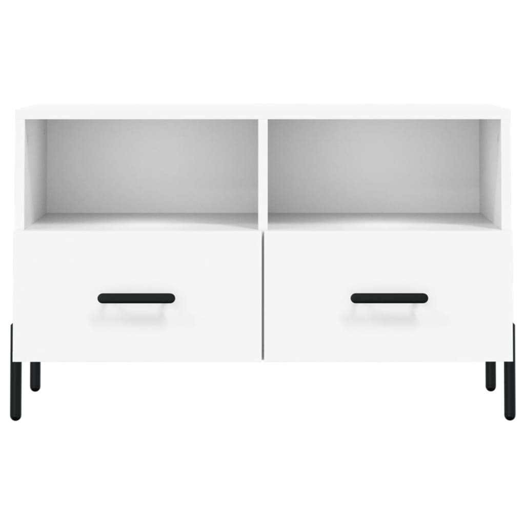 Meuble TV Blanc 80x36x50 cm Bois d'ingénierie - XIOS