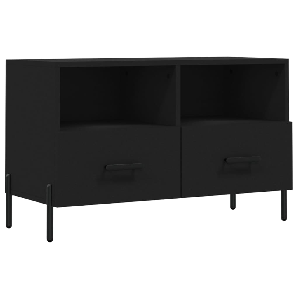 Meuble TV Noir 80x36x50 cm Bois d'ingénierie - XIOS