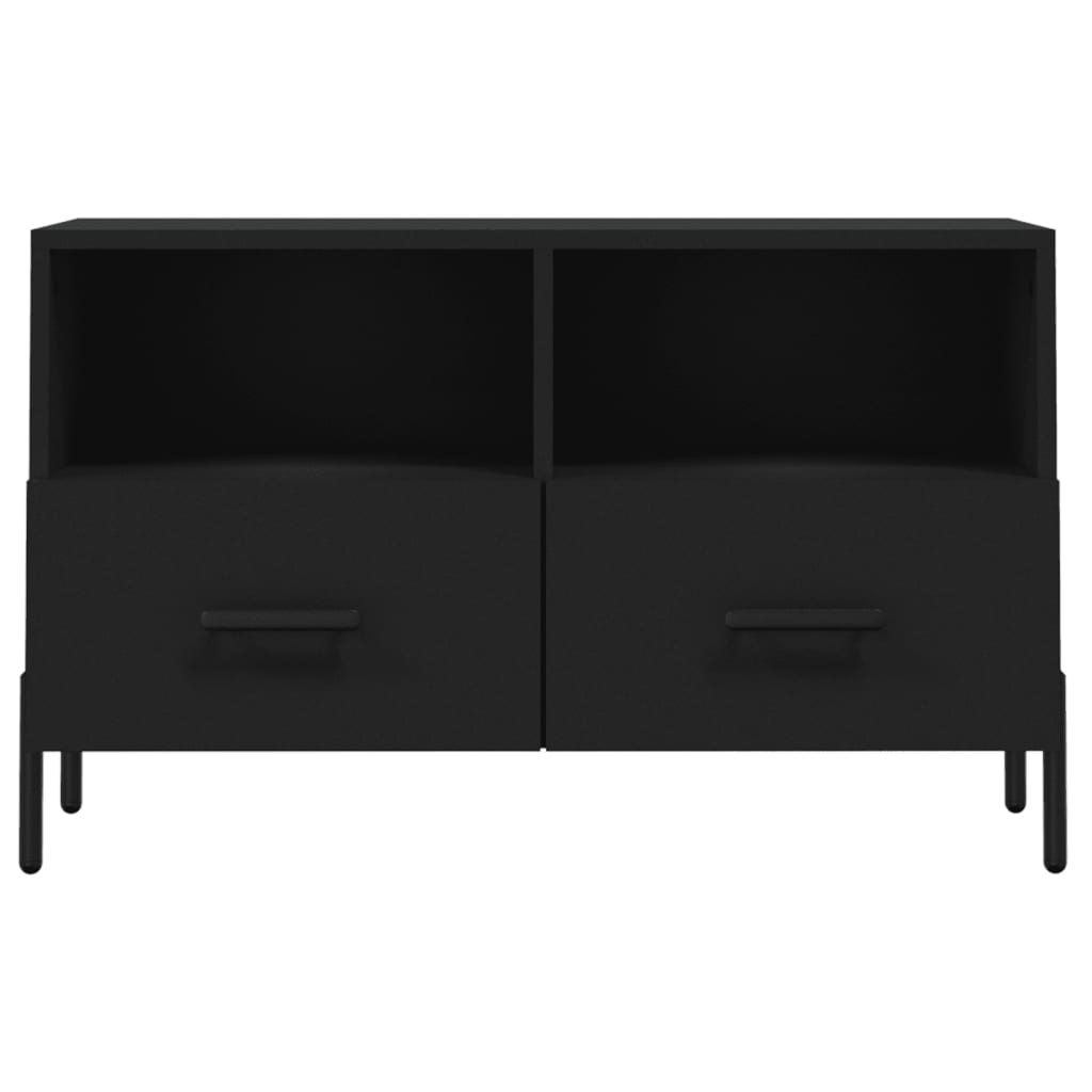 Meuble TV Noir 80x36x50 cm Bois d'ingénierie - XIOS