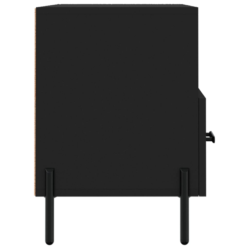 Meuble TV Noir 80x36x50 cm Bois d'ingénierie - XIOS