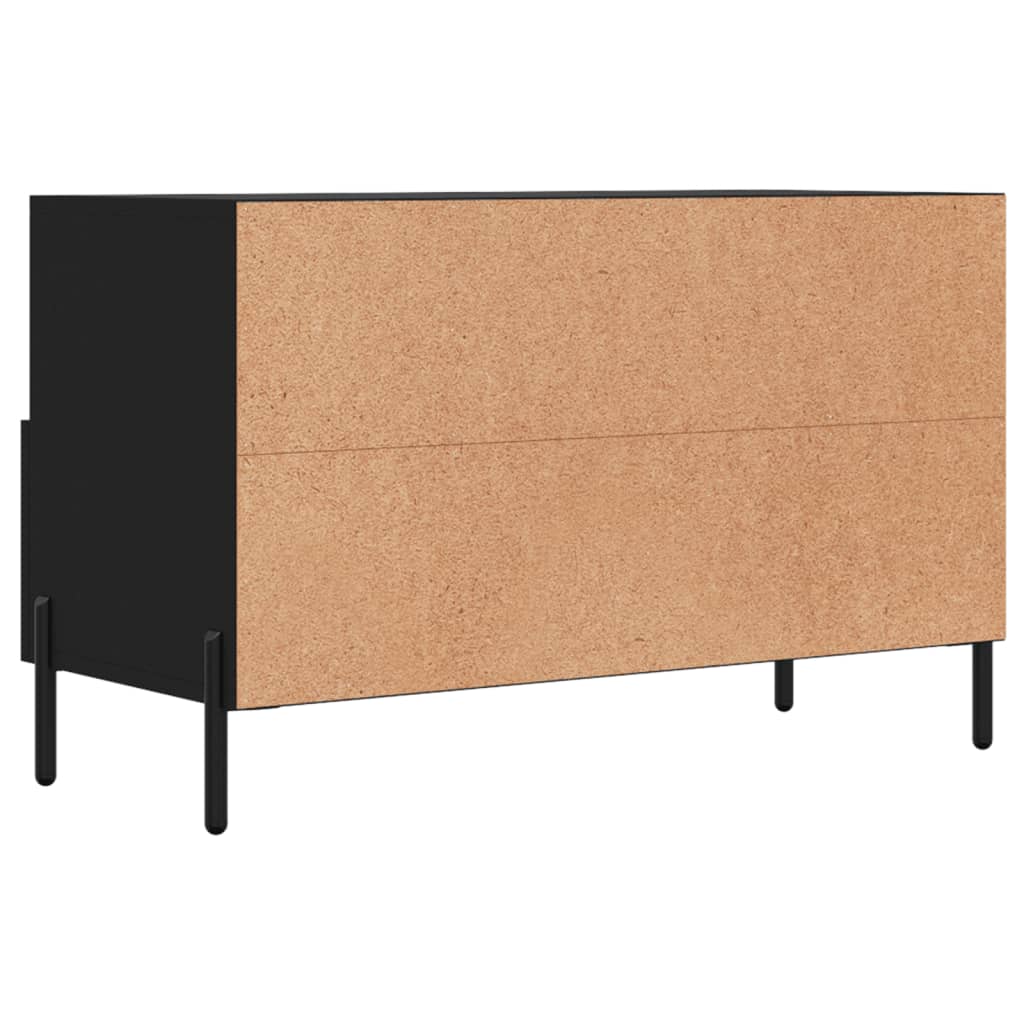 Meuble TV Noir 80x36x50 cm Bois d'ingénierie - XIOS