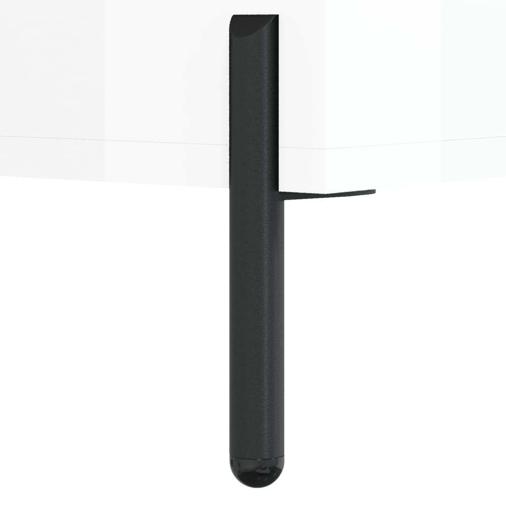 Meuble TV Blanc brillant 80x36x50 cm Bois d'ingénierie - XIOS