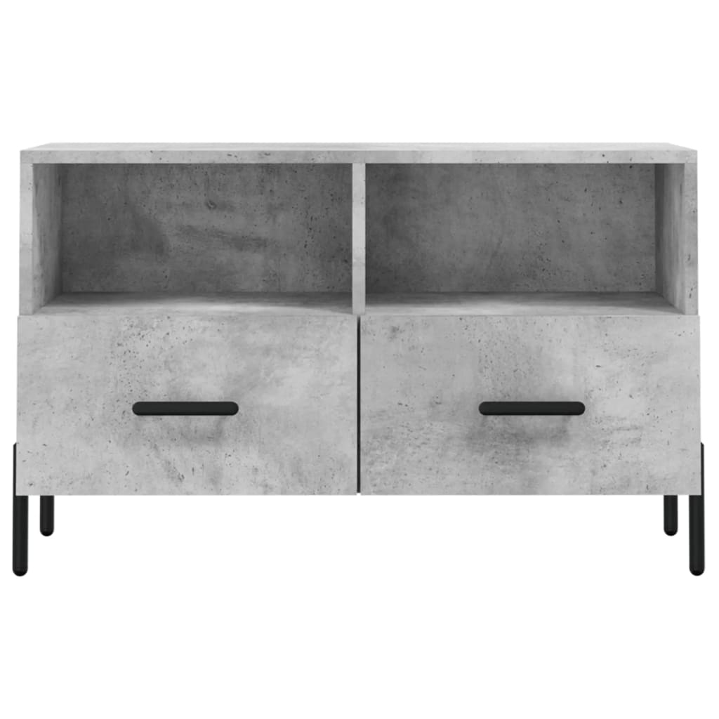 Meuble TV Gris béton 80x36x50 cm Bois d'ingénierie - XIOS