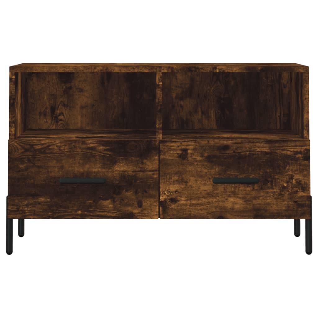 Meuble TV Chêne fumé 80x36x50 cm Bois d'ingénierie - XIOS