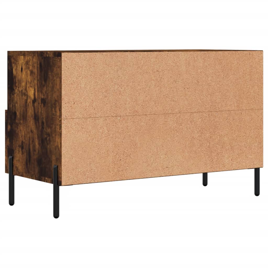 Meuble TV Chêne fumé 80x36x50 cm Bois d'ingénierie - XIOS