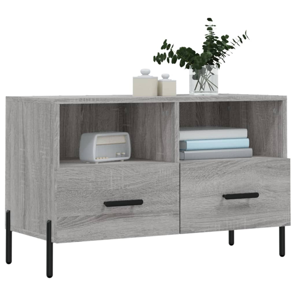 Meuble TV Sonoma gris 80x36x50 cm Bois d'ingénierie - XIOS