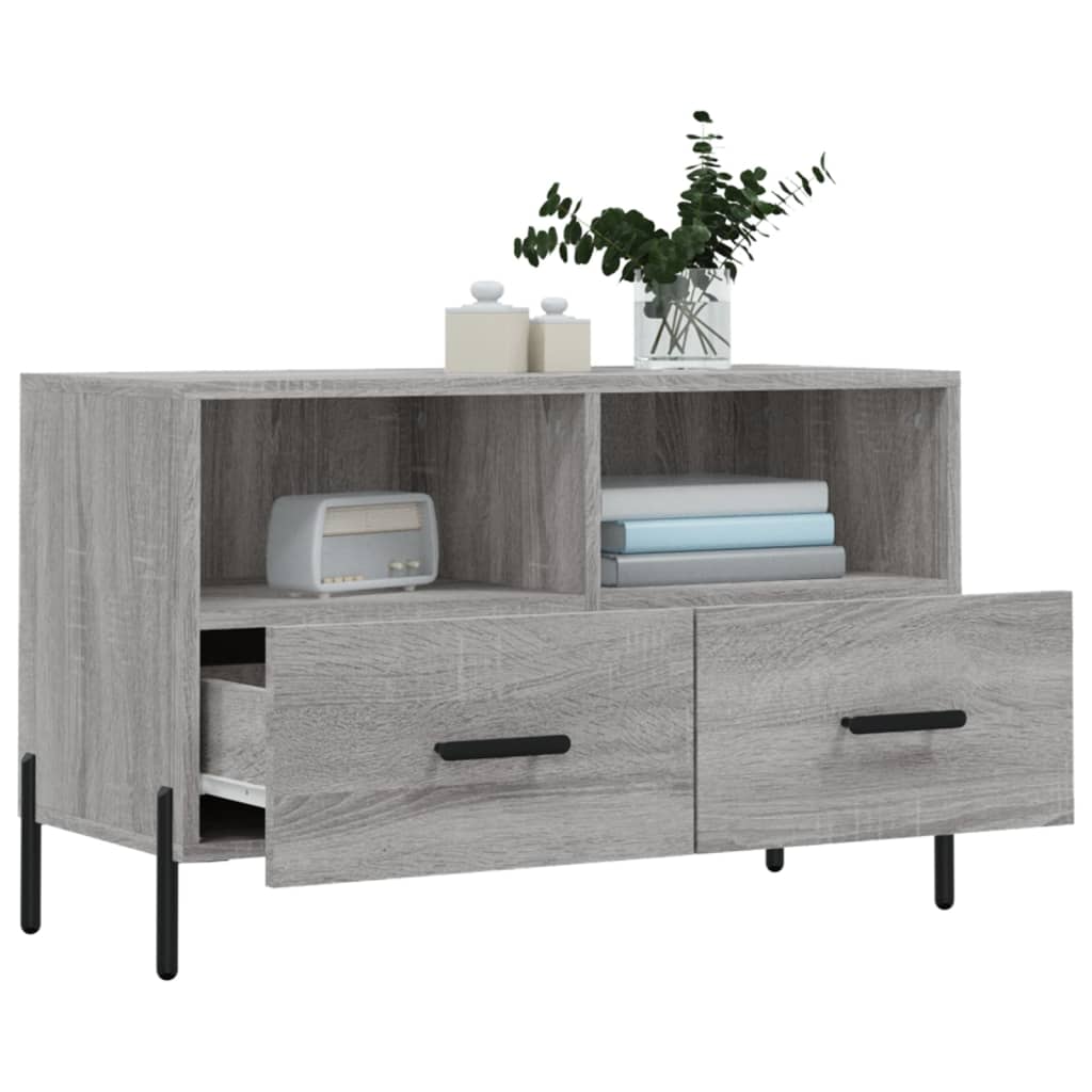 Meuble TV Sonoma gris 80x36x50 cm Bois d'ingénierie - XIOS
