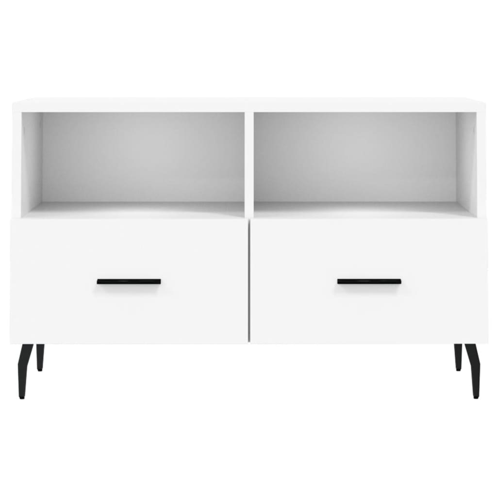 Meuble TV Blanc 80x36x50 cm Bois d'ingénierie - XIOS