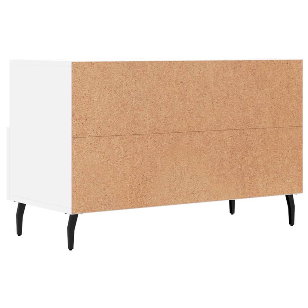 Meuble TV Blanc 80x36x50 cm Bois d'ingénierie - XIOS