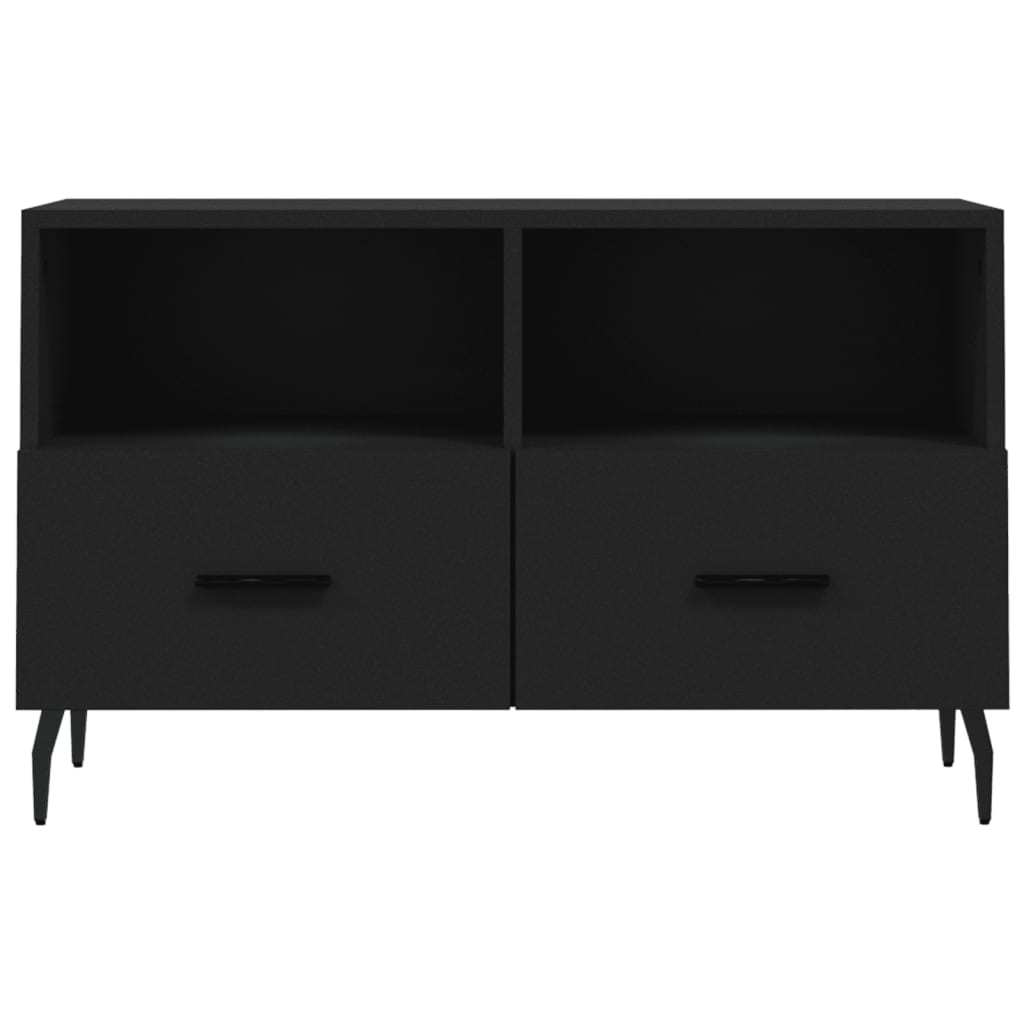Meuble TV Noir 80x36x50 cm Bois d'ingénierie - XIOS