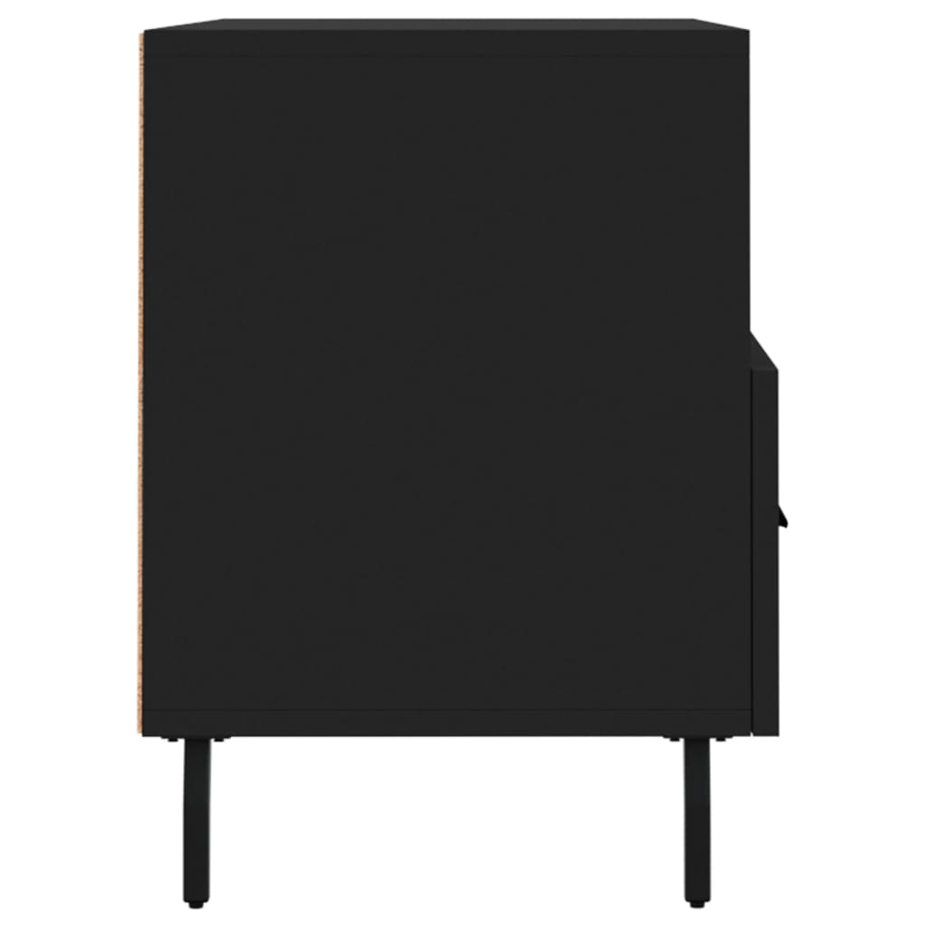 Meuble TV Noir 80x36x50 cm Bois d'ingénierie - XIOS