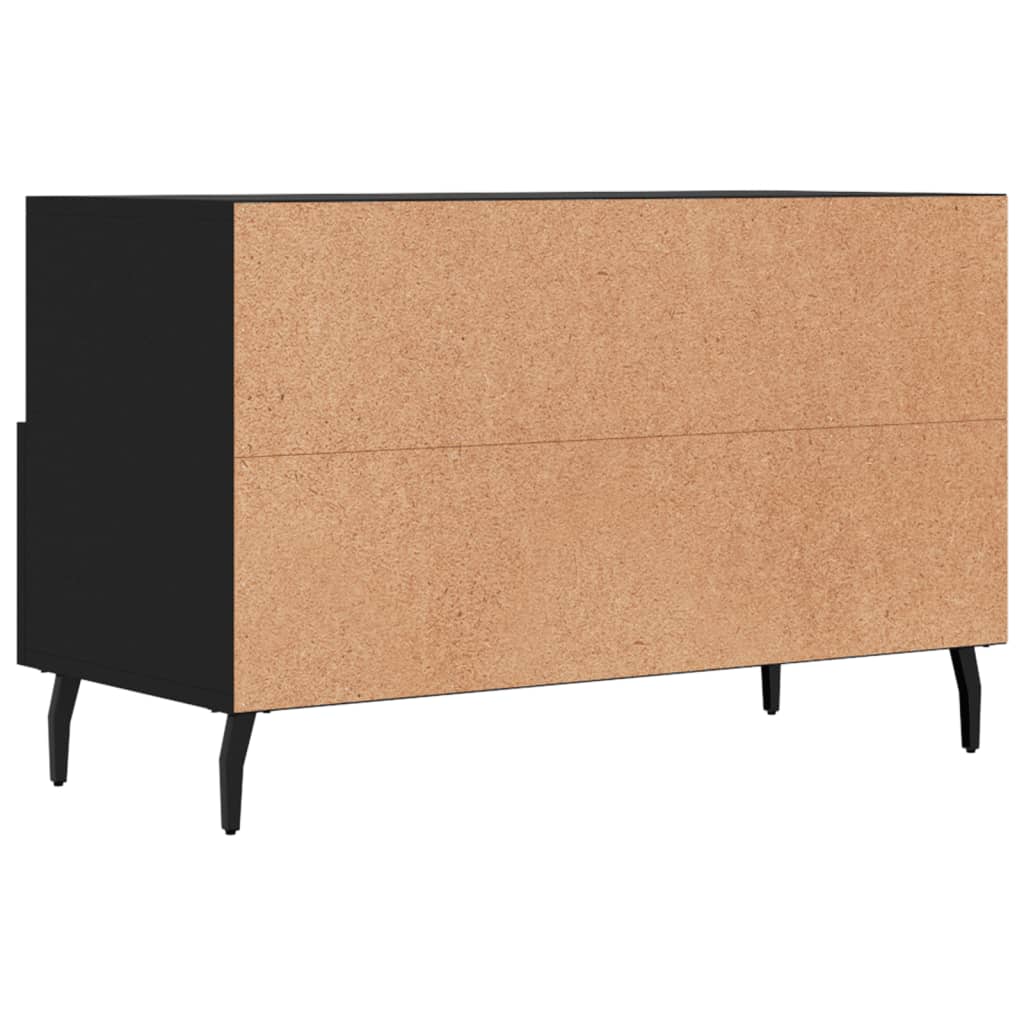 Meuble TV Noir 80x36x50 cm Bois d'ingénierie - XIOS