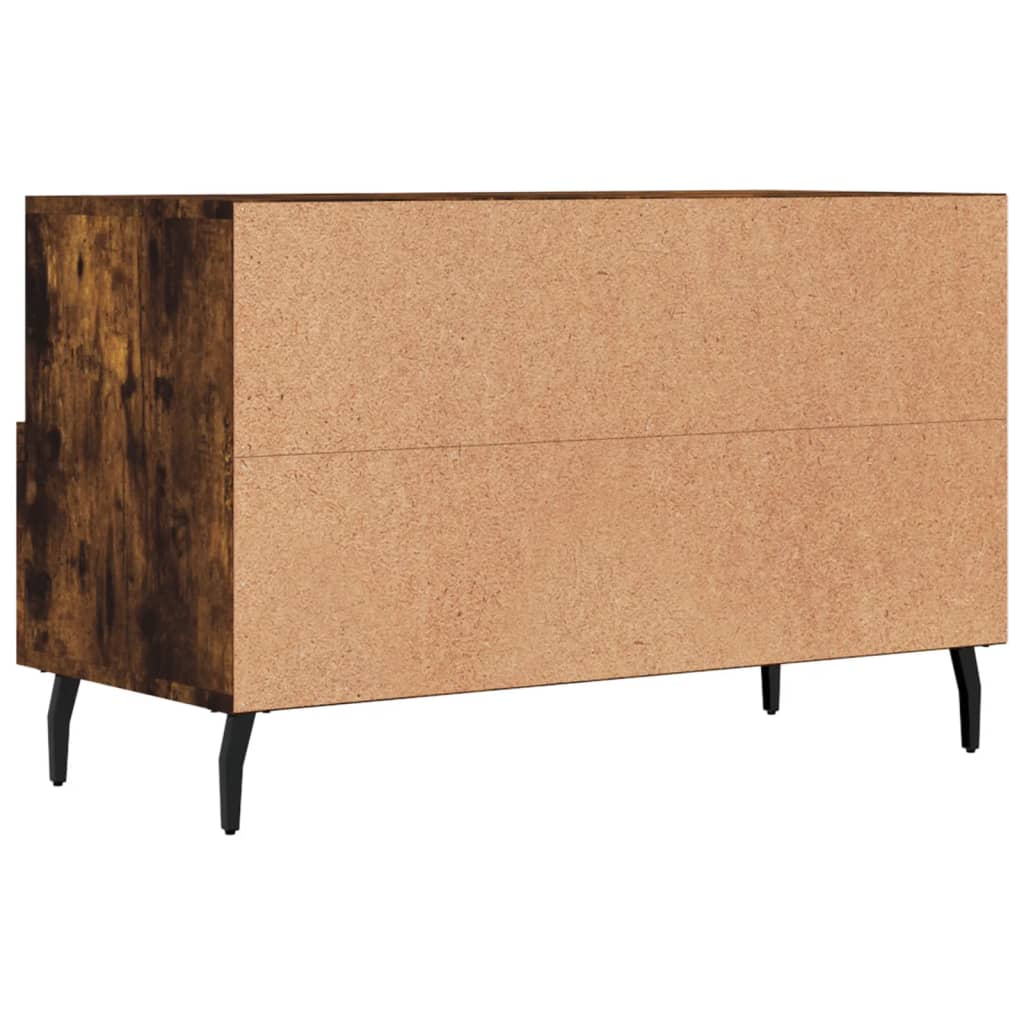 Meuble TV Chêne fumé 80x36x50 cm Bois d'ingénierie - XIOS
