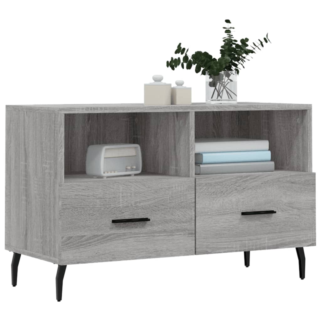 Meuble TV Sonoma gris 80x36x50 cm Bois d'ingénierie - XIOS