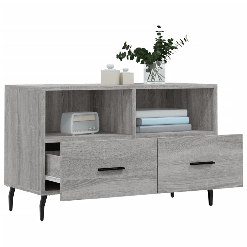 Meuble TV Sonoma gris 80x36x50 cm Bois d'ingénierie - XIOS