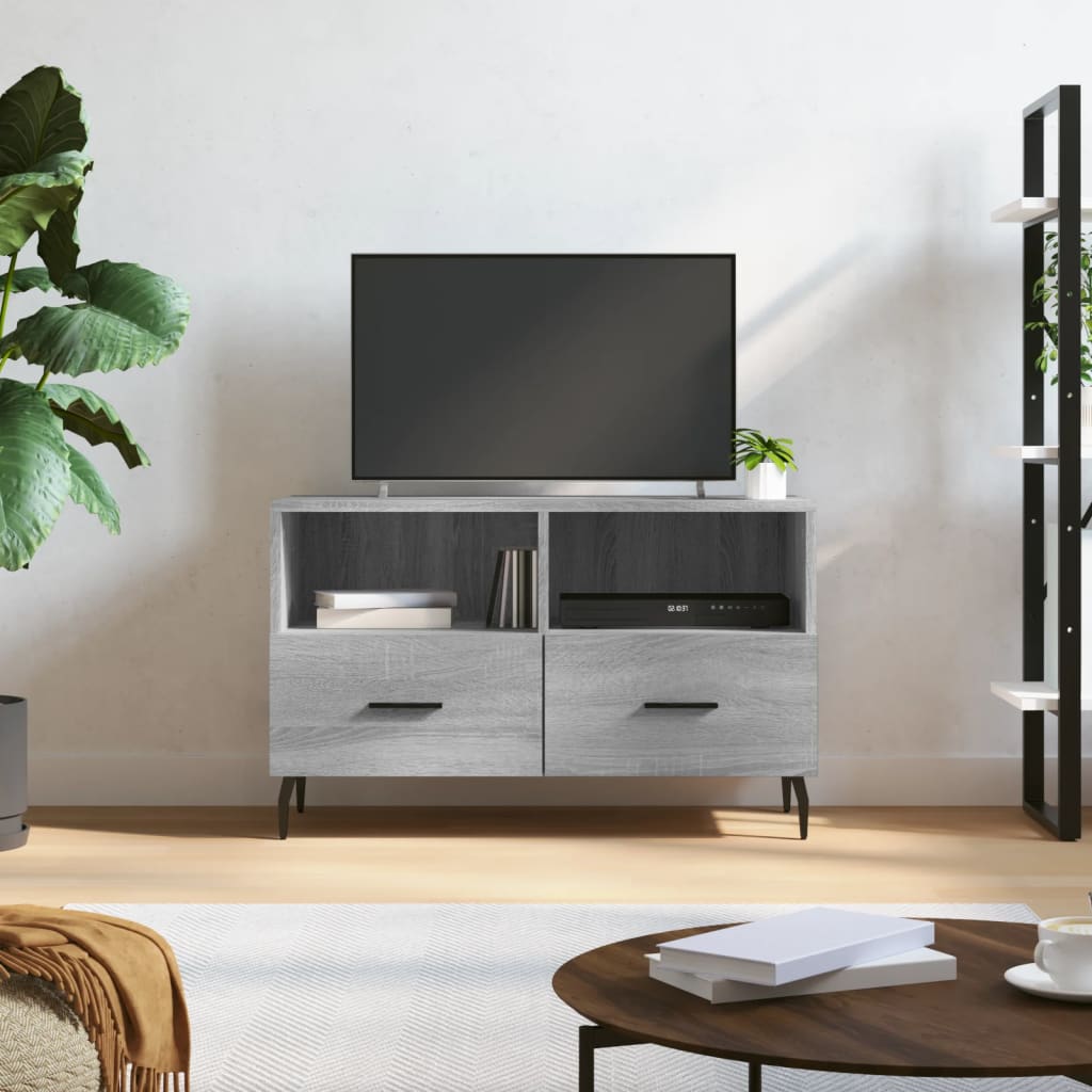 Meuble TV Sonoma gris 80x36x50 cm Bois d'ingénierie - XIOS