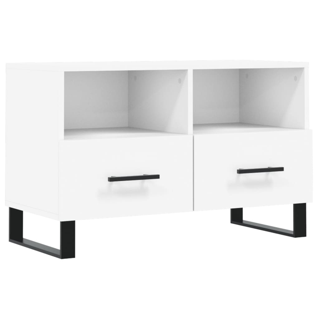 Meuble TV Blanc 80x36x50 cm Bois d'ingénierie - XIOS