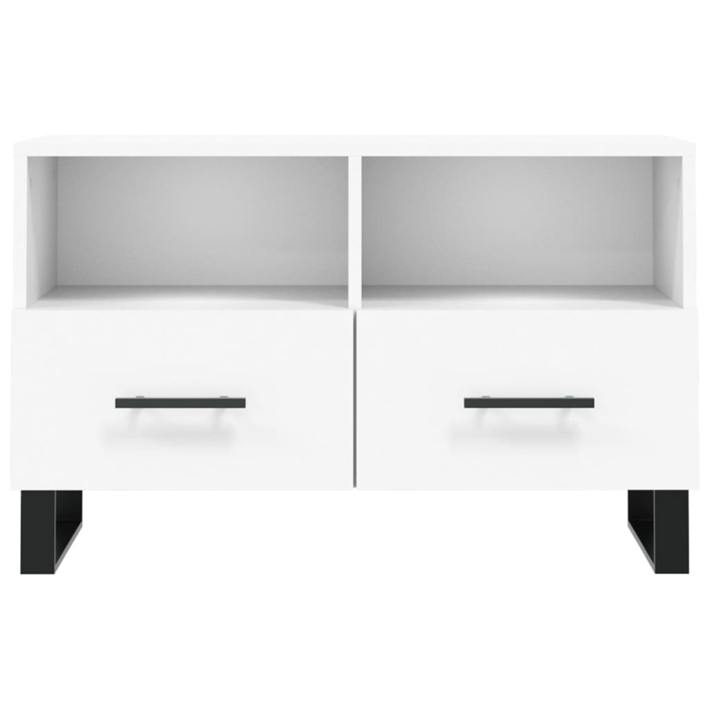 Meuble TV Blanc 80x36x50 cm Bois d'ingénierie - XIOS