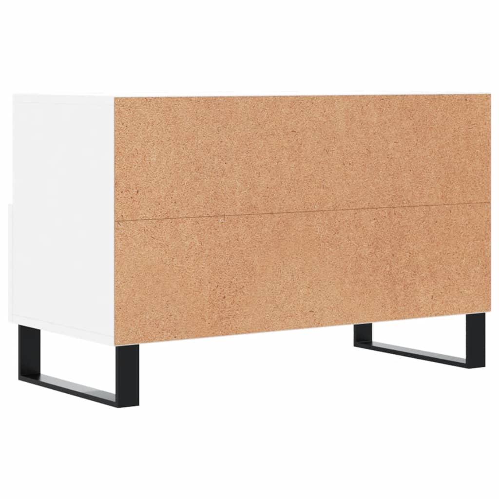 Meuble TV Blanc 80x36x50 cm Bois d'ingénierie - XIOS