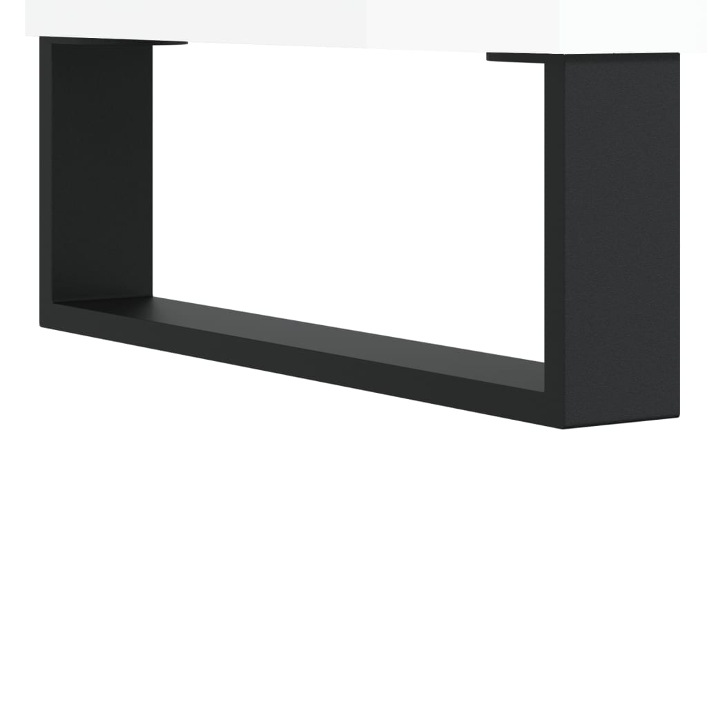 Meuble TV Blanc brillant 80x36x50 cm Bois d'ingénierie Meubles TV vidaXL   