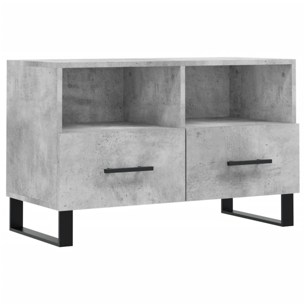 Meuble TV Gris béton 80x36x50 cm Bois d'ingénierie - XIOS