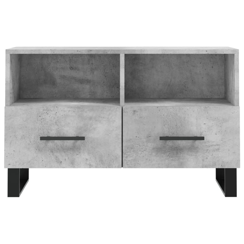 Meuble TV Gris béton 80x36x50 cm Bois d'ingénierie - XIOS
