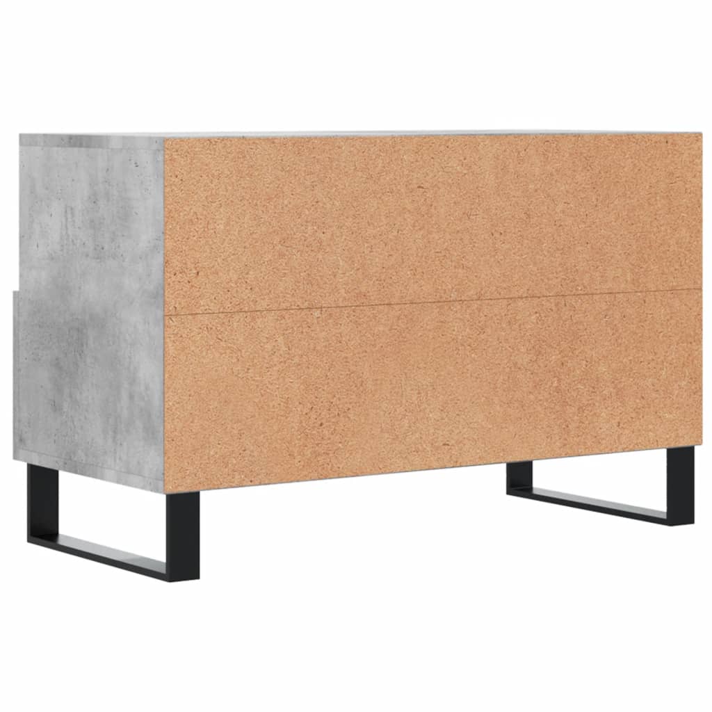 Meuble TV Gris béton 80x36x50 cm Bois d'ingénierie - XIOS