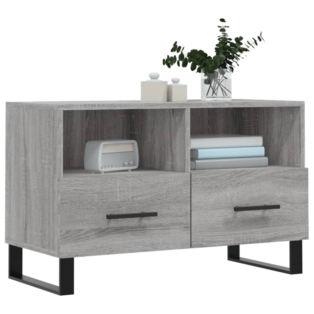 Meuble TV Sonoma gris 80x36x50 cm Bois d'ingénierie - XIOS