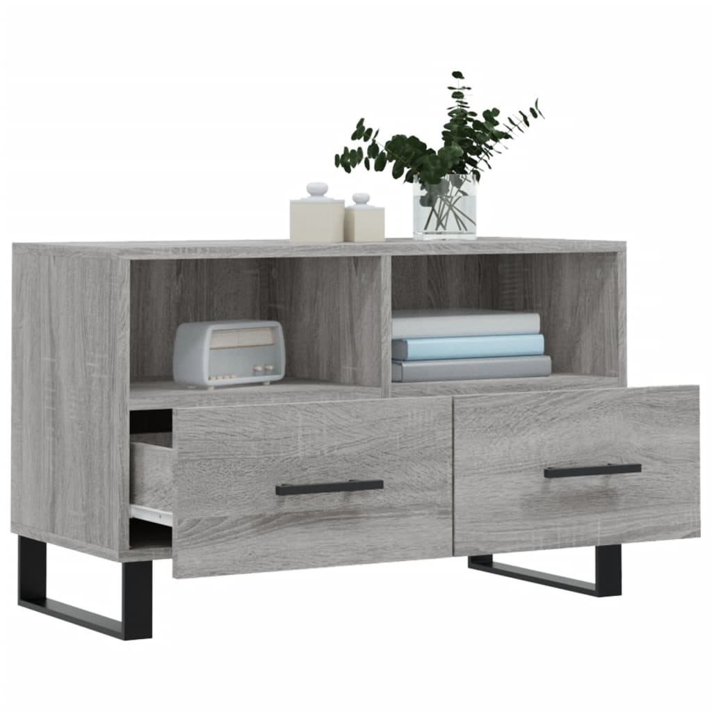 Meuble TV Sonoma gris 80x36x50 cm Bois d'ingénierie - XIOS