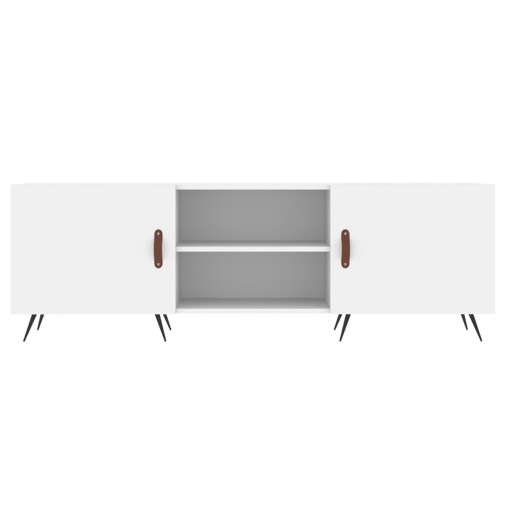 Meuble TV blanc 150x30x50 cm bois d'ingénierie - XIOS