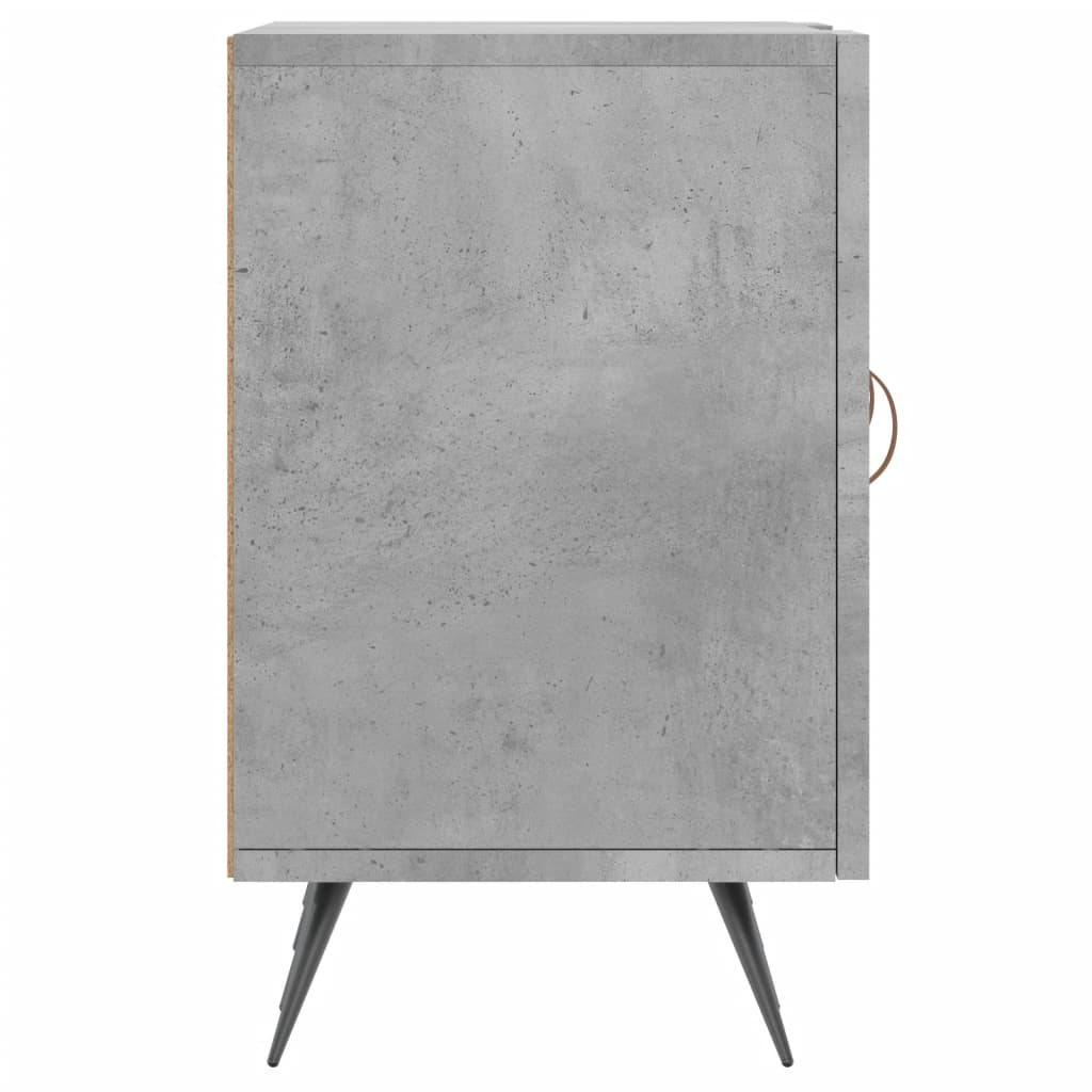 Meuble TV gris béton 150x30x50 cm bois d'ingénierie - XIOS