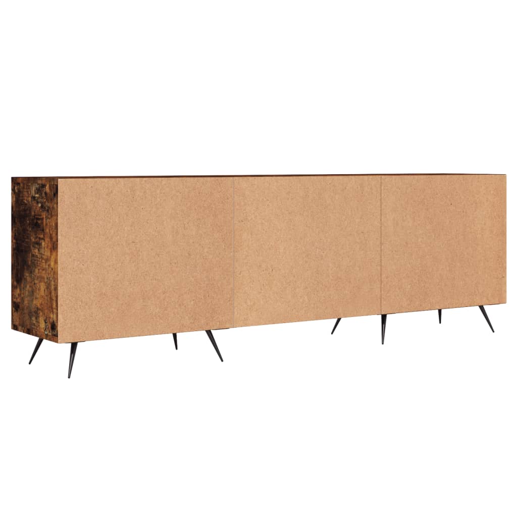 Meuble TV chêne fumé 150x30x50 cm bois d'ingénierie - XIOS