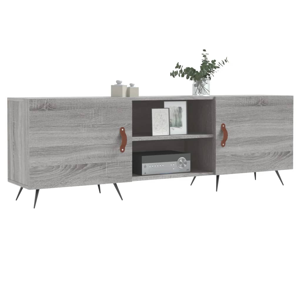 Meuble TV sonoma gris 150x30x50 cm bois d'ingénierie - XIOS