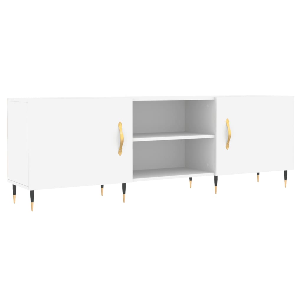 Meuble TV blanc 150x30x50 cm bois d'ingénierie - XIOS