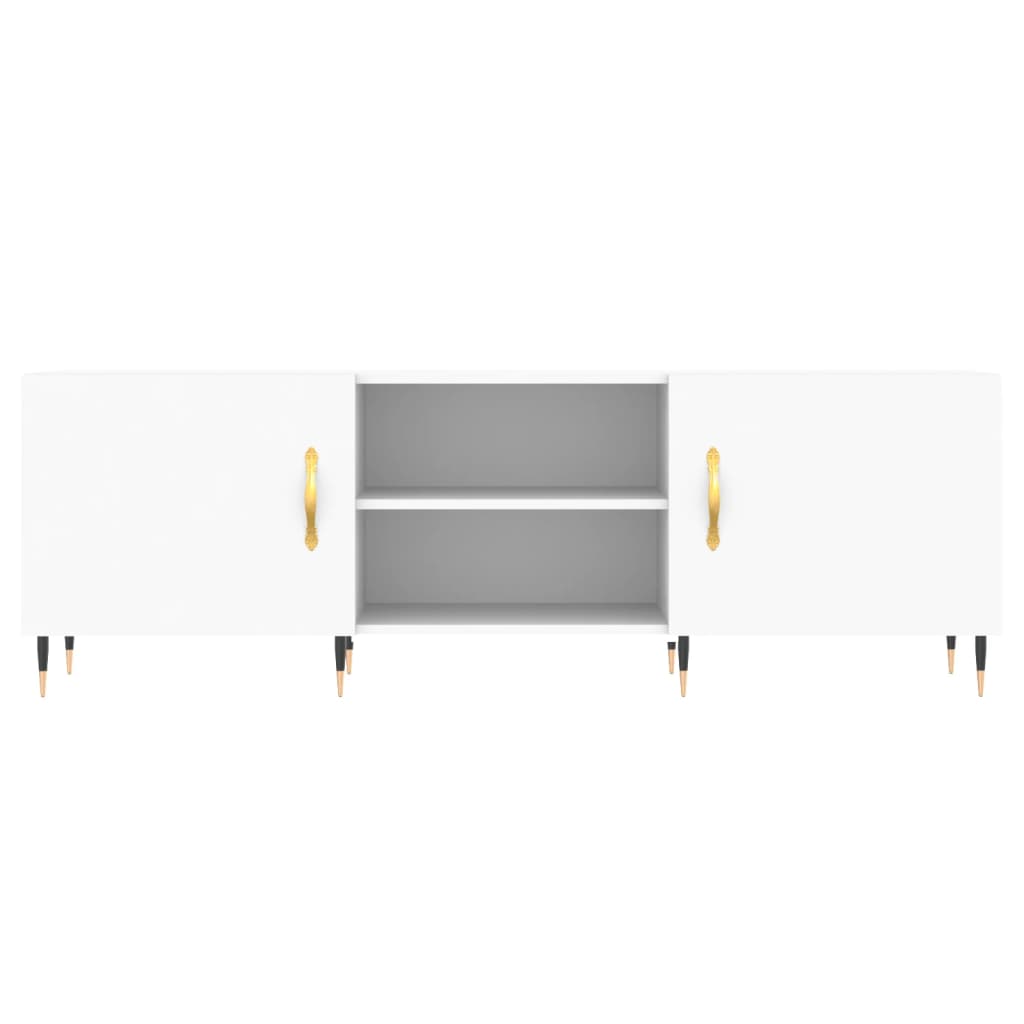 Meuble TV blanc 150x30x50 cm bois d'ingénierie - XIOS