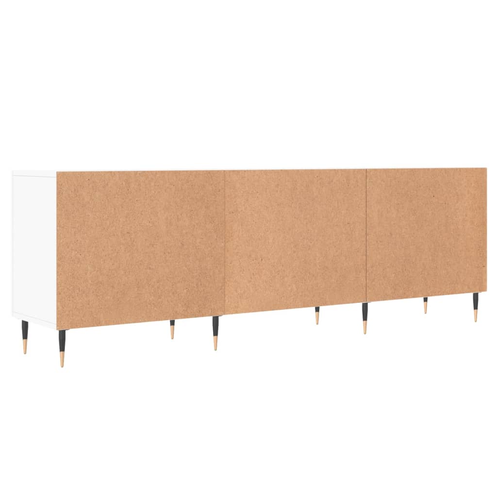 Meuble TV blanc 150x30x50 cm bois d'ingénierie - XIOS