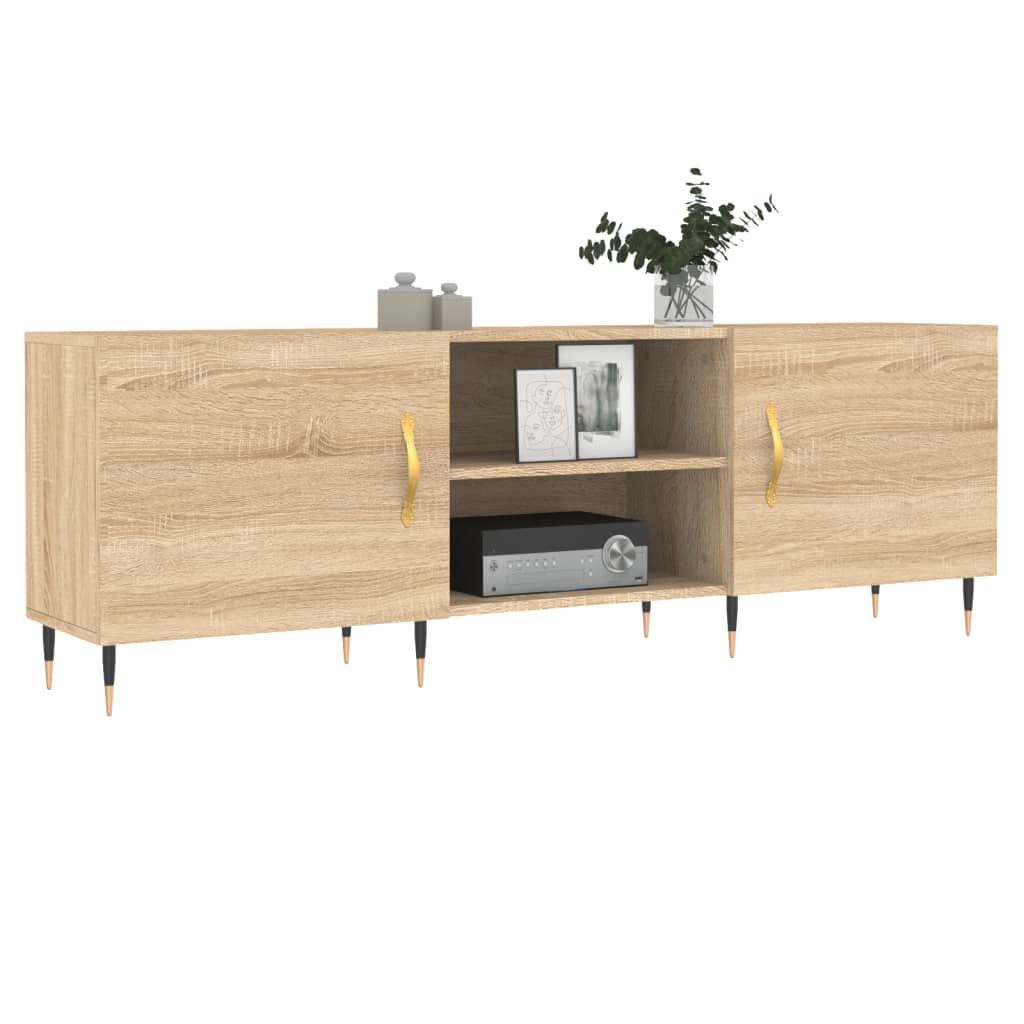 Meuble TV chêne sonoma 150x30x50 cm bois d'ingénierie - XIOS