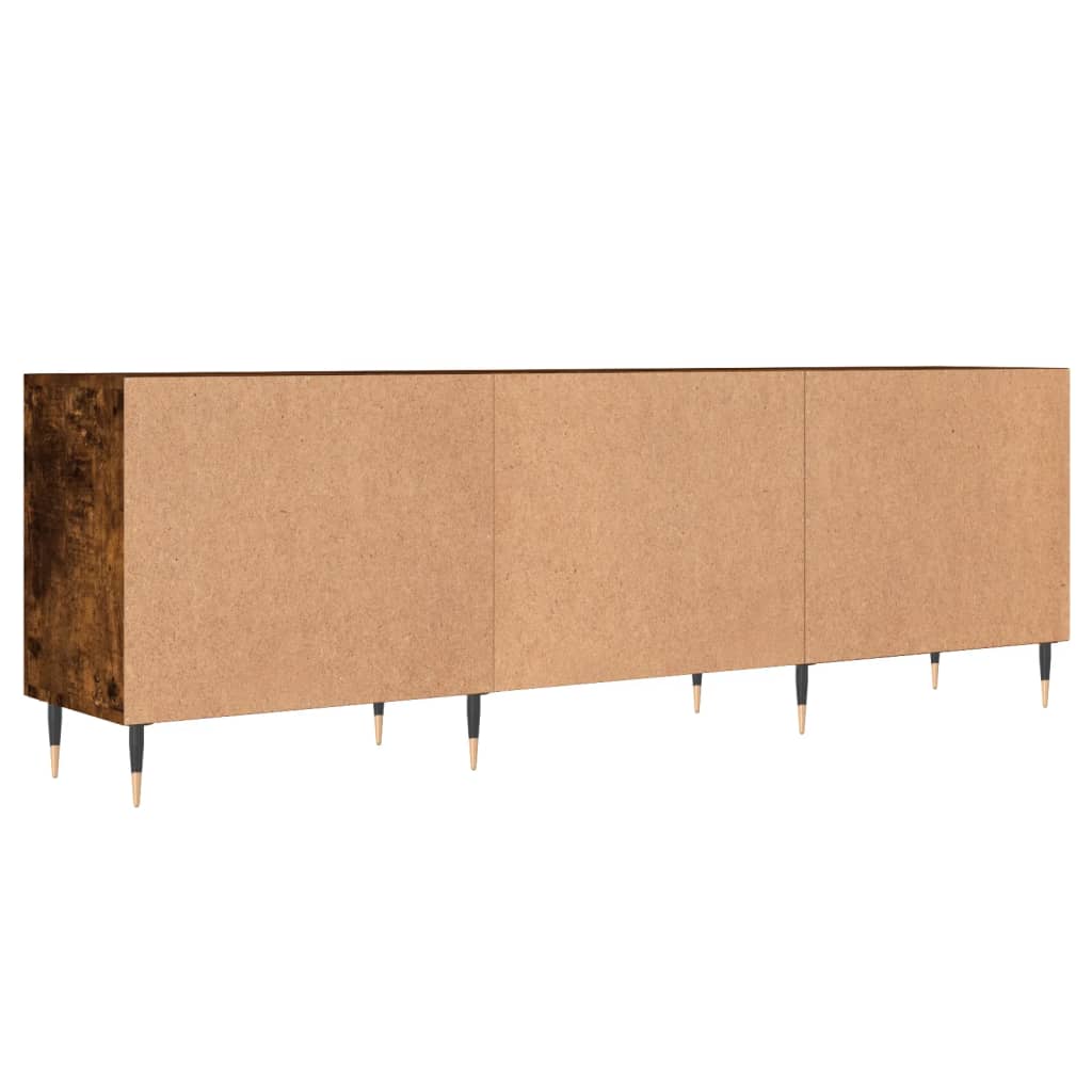 Meuble TV chêne fumé 150x30x50 cm bois d'ingénierie - XIOS