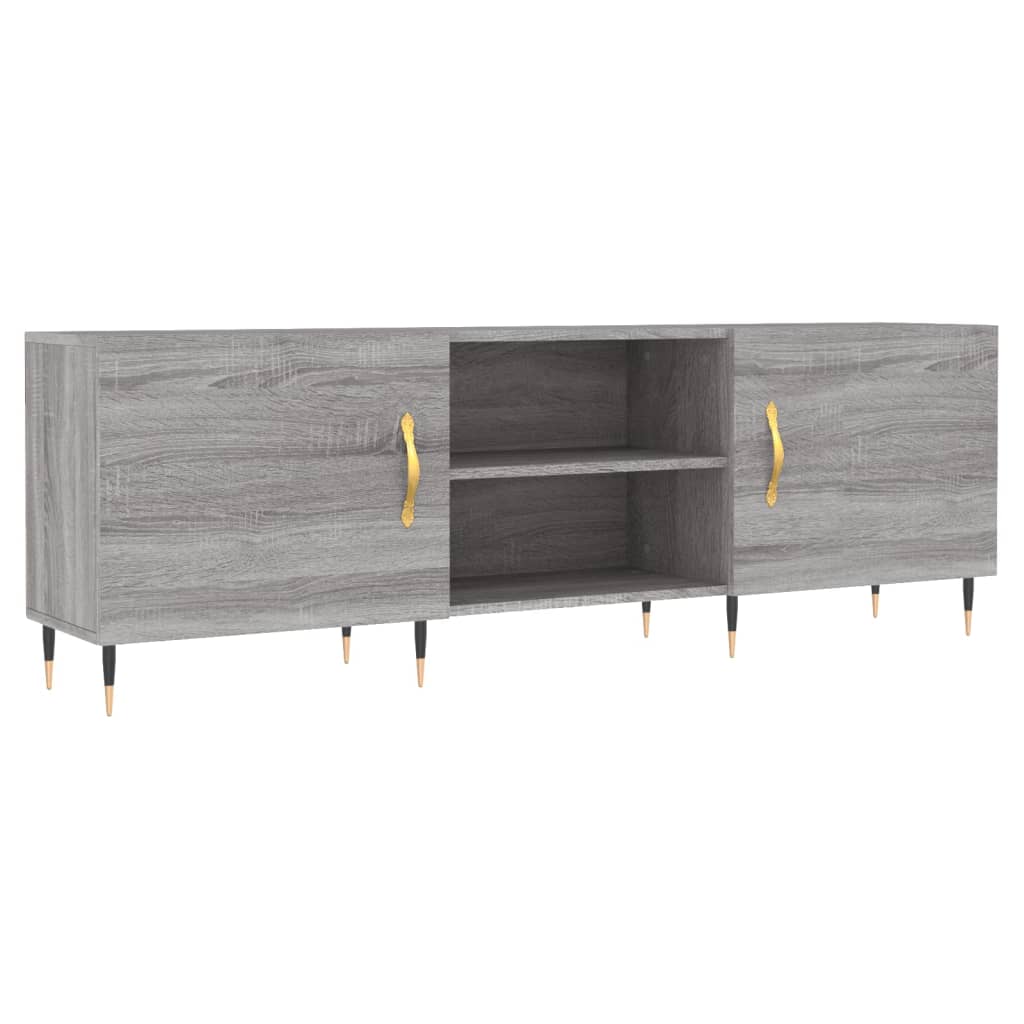 Meuble TV sonoma gris 150x30x50 cm bois d'ingénierie - XIOS