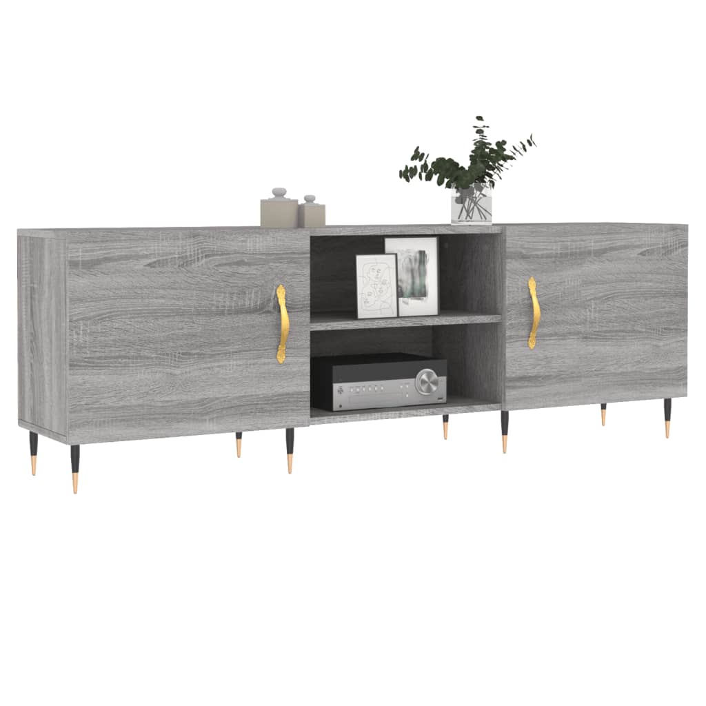 Meuble TV sonoma gris 150x30x50 cm bois d'ingénierie - XIOS