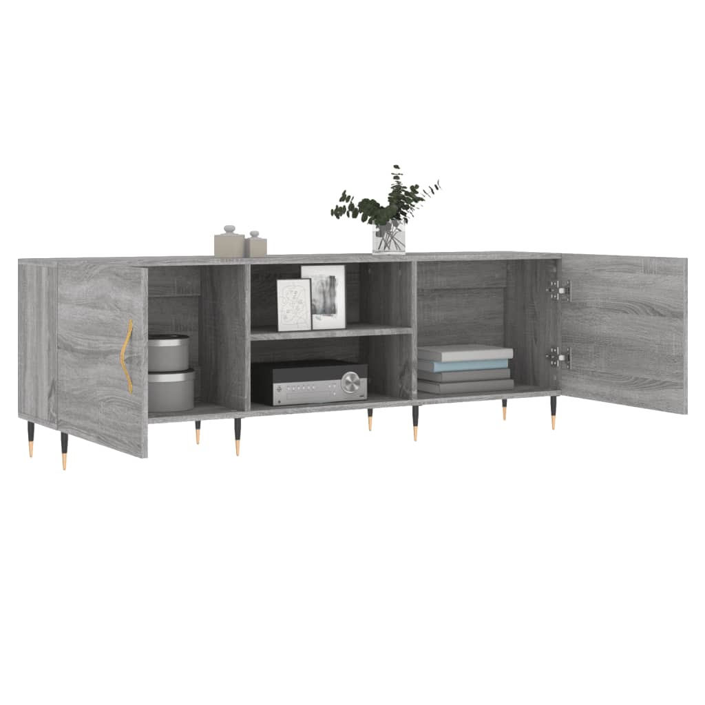 Meuble TV sonoma gris 150x30x50 cm bois d'ingénierie - XIOS
