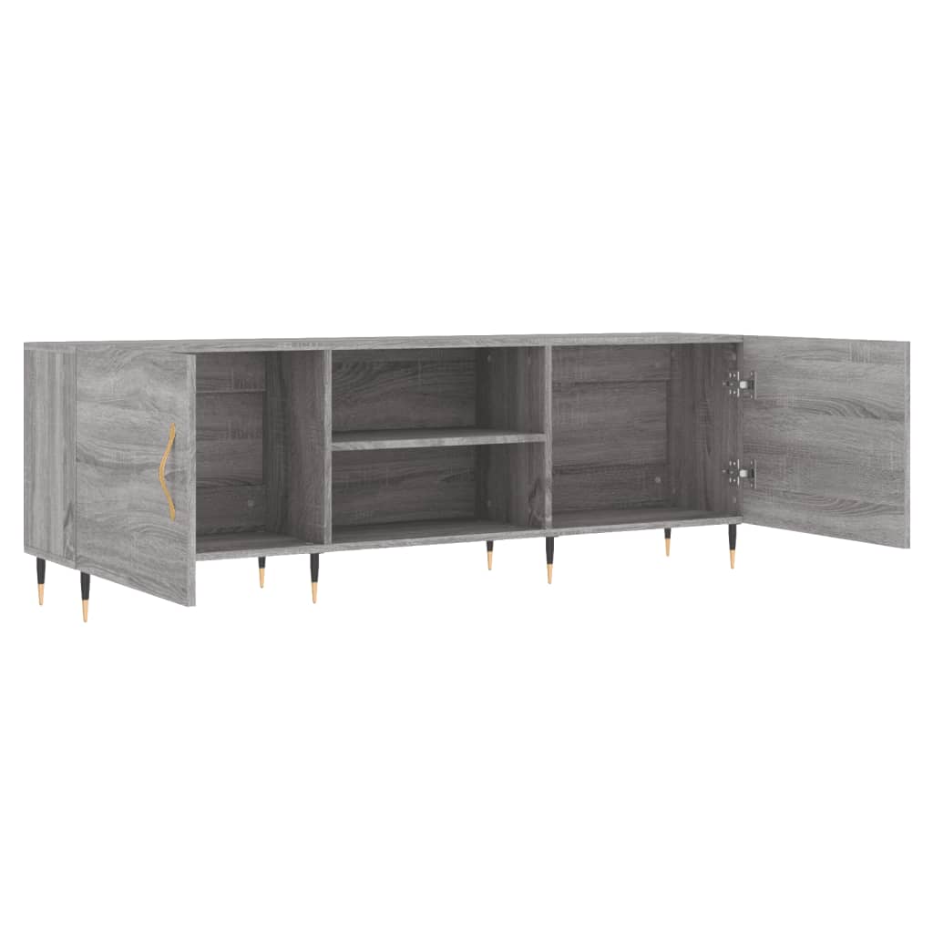 Meuble TV sonoma gris 150x30x50 cm bois d'ingénierie - XIOS