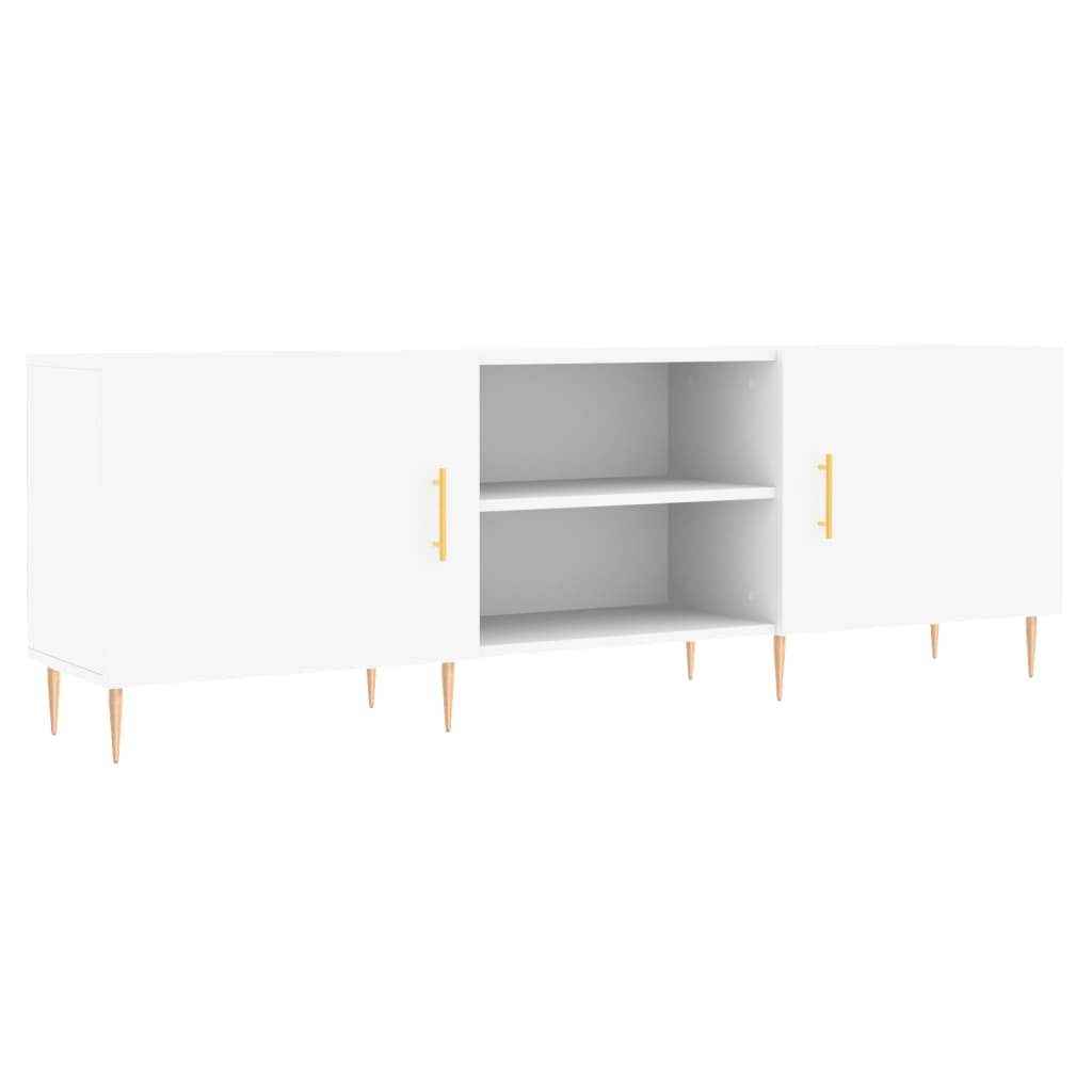 Meuble TV blanc 150x30x50 cm bois d'ingénierie - XIOS
