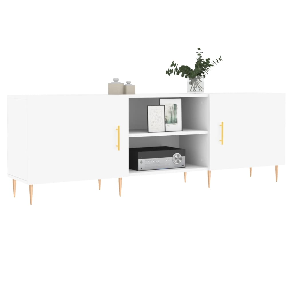 Meuble TV blanc 150x30x50 cm bois d'ingénierie - XIOS
